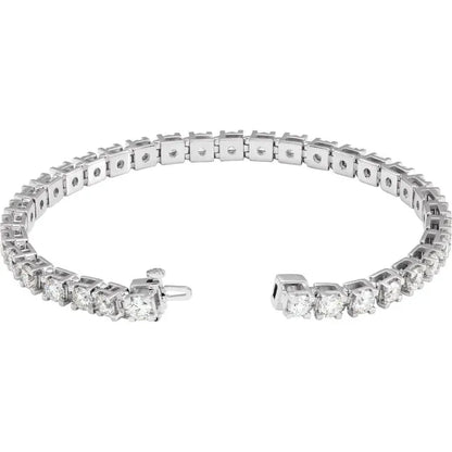 14K White 8 CTW Lab-Grown Diamond Line 7 1/4" Bracelet