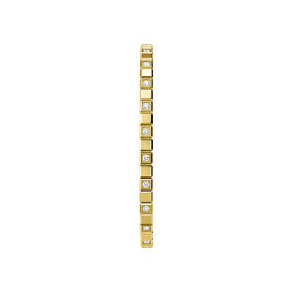 Ice Cube Bangle bracelet, ethical yellow gold, semi-set diamonds