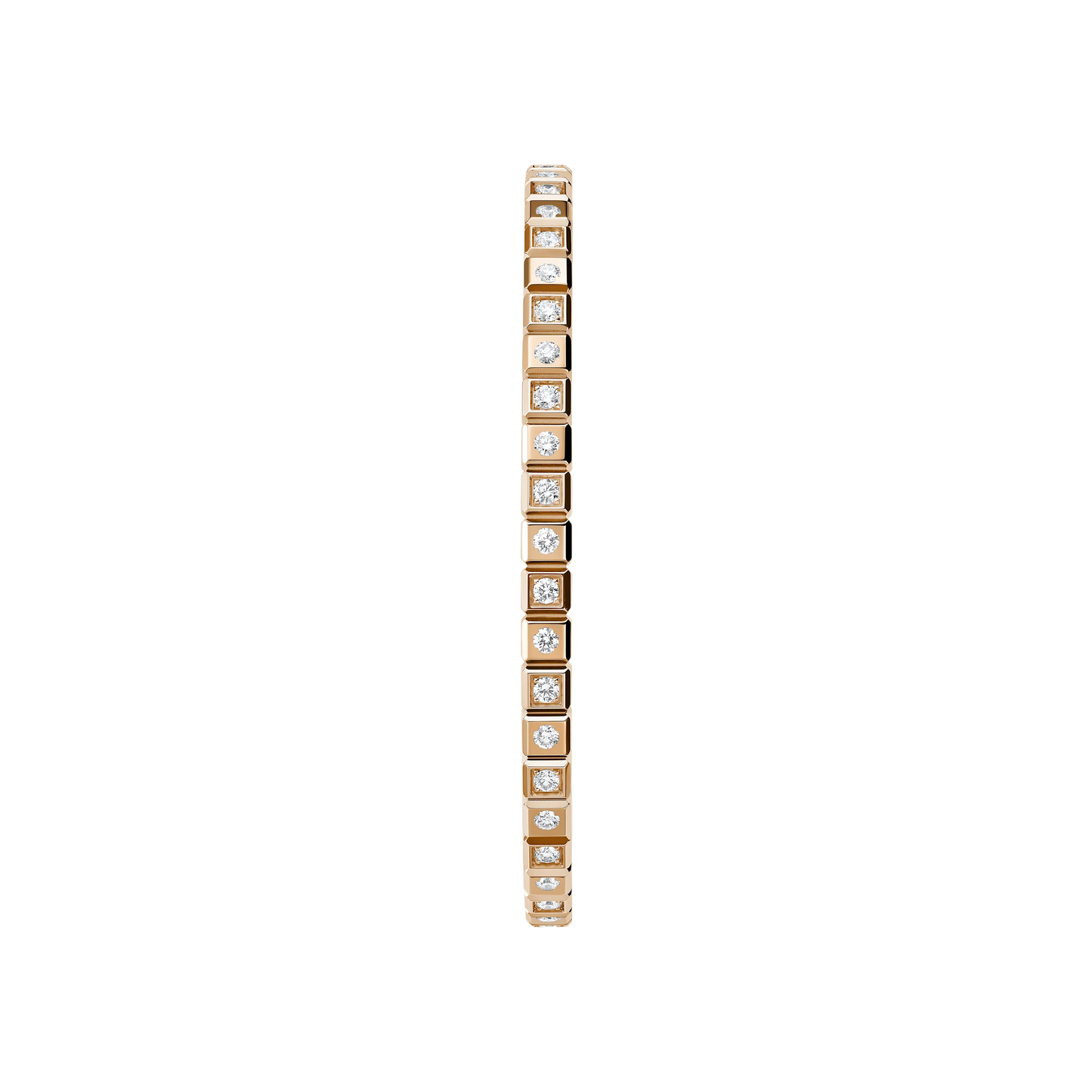 Ice Cube Bangle bracelet, ethical yellow gold, semi-set diamonds