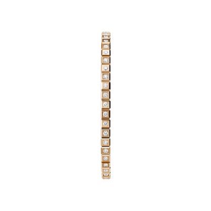 Ice Cube Bangle bracelet, ethical yellow gold, semi-set diamonds