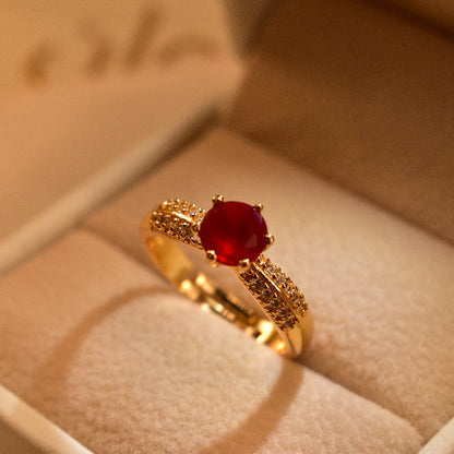 Staylish Design Gold Plated Real Stones Ring For Girls/Women