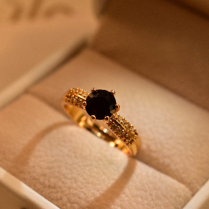 Staylish Design Gold Plated Real Stones Ring For Girls/Women