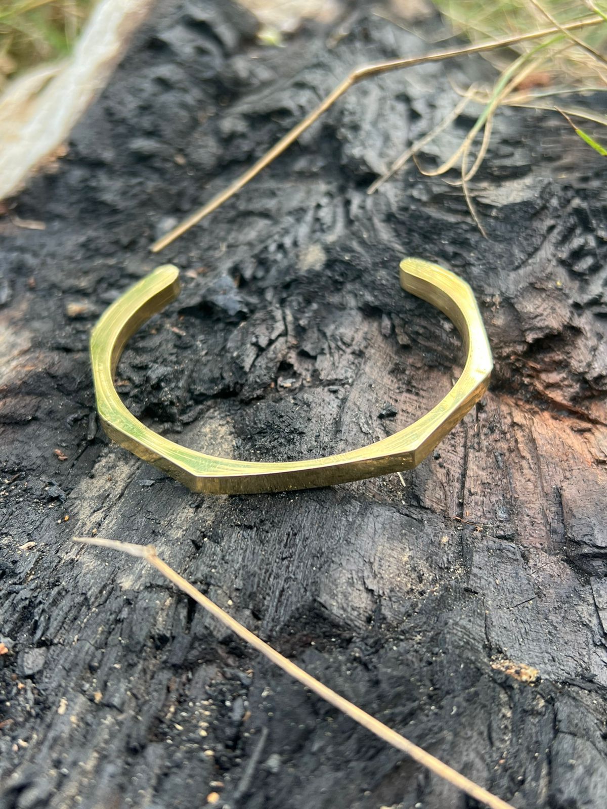 YH Stylish Silver Cuff Bracelet - Modern Ethnic Bangle for Men & Women | Unisex Handmade Jewelry