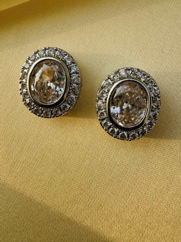 Zircon Earings Silver