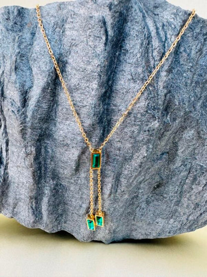 SS Green Stone Necklace