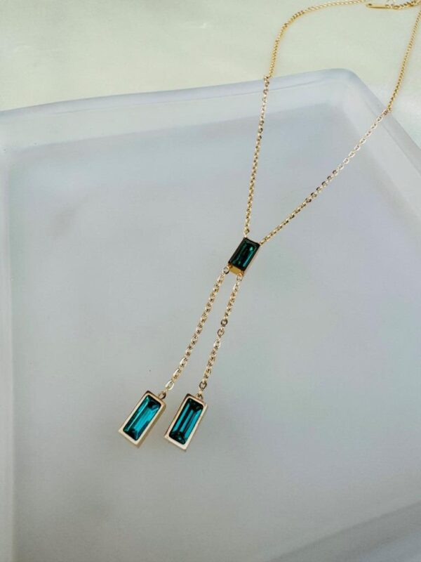 SS Green Stone Necklace