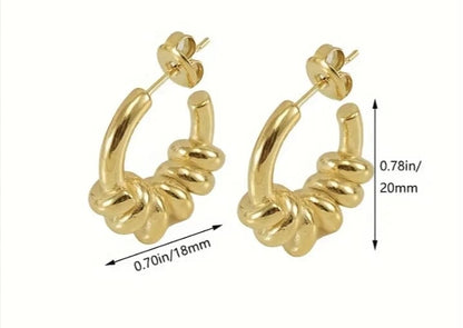 18 k gold plated ear ring
