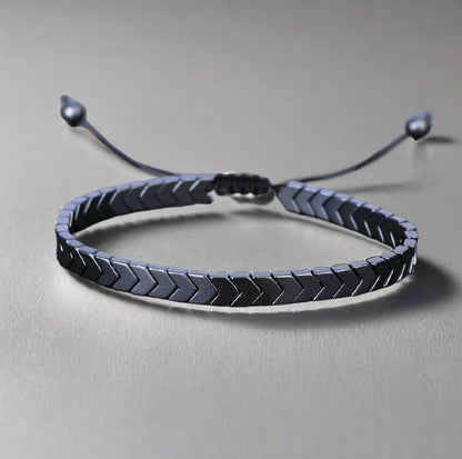 Couple Hematite Arrows Bracelet