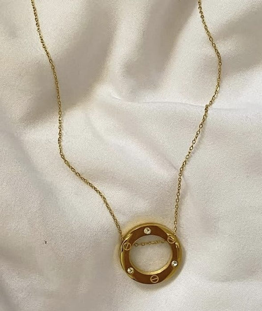 Real 18K Yellow Gold - SJCR Love Necklace