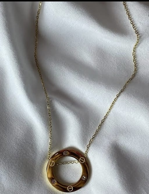 Real 18K Yellow Gold - SJCR Love Necklace