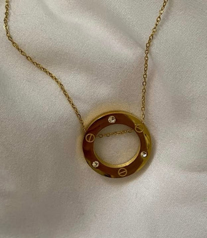 Real 18K Yellow Gold - SJCR Love Necklace