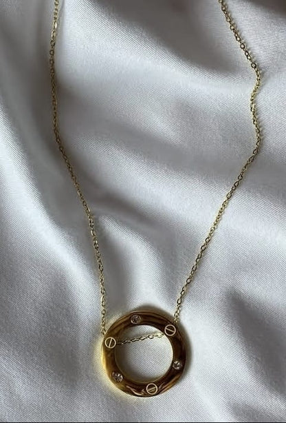 Real 18K Yellow Gold - SJCR Love Necklace