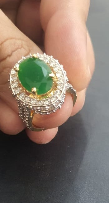 Hand made Green stone Ring