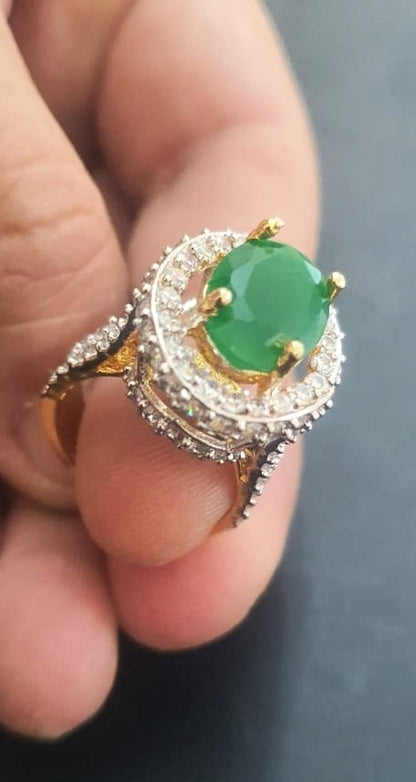 Hand made Green stone Ring
