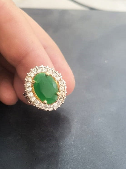 Hand made Green stone Ring