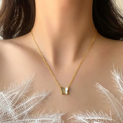 Golden Flutter Necklace/ Butter Fly Necklace