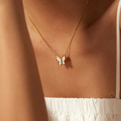 Golden Flutter Necklace/ Butter Fly Necklace