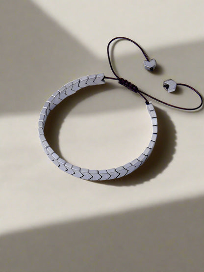 Couple Hematite Arrows Bracelet