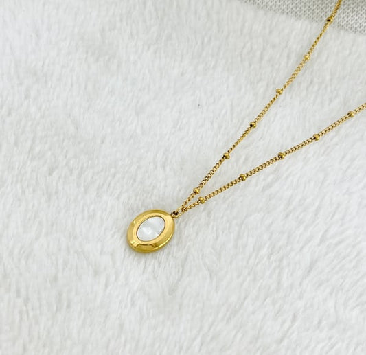 Oval Medallion Necklace Everyday Minimalist Necklace